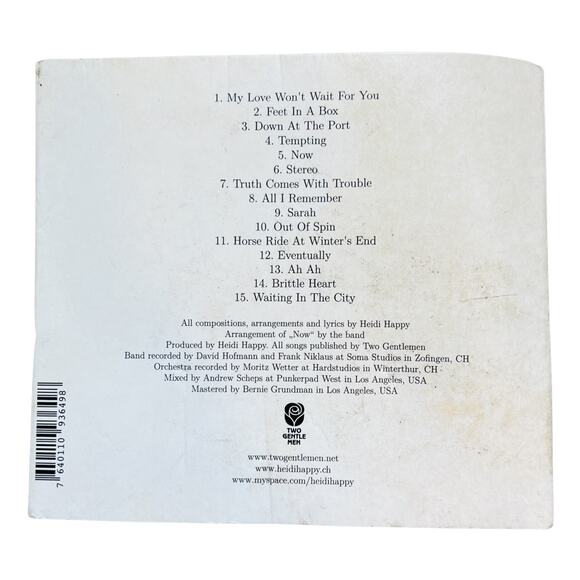 Heidi Happy Hiding With The Wolves CD 2011 Swiss Pop Import VG+ Case Bent - Picture 4 of 8